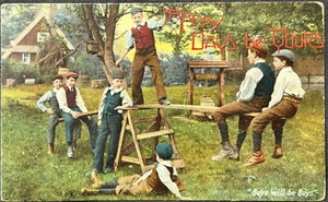 FELICES DÍAS SEAN TUYOS ~ 7 NIÑOS JUEGAN EN VER-SIERRA-LOS NIÑOS SERÁN NIÑOS-NIÑOS JUGANDO - Imagen 1 de 2