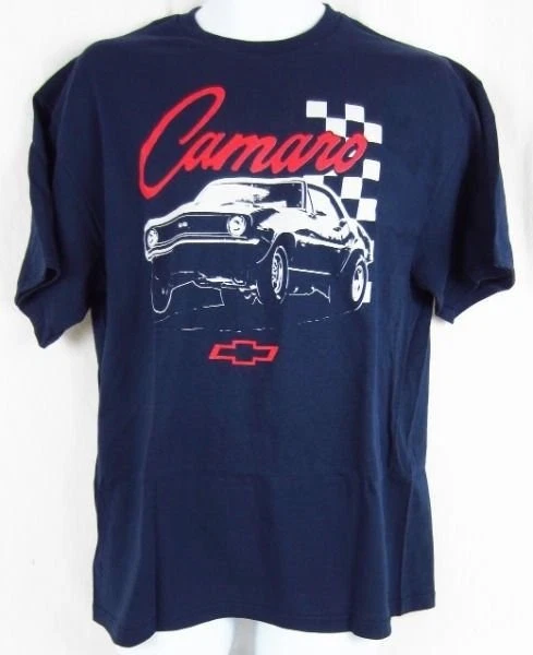 Camiseta Para Hombres NUEVA GM Chevrolet Camaro Logo Gráfico Manga Corta Azul Marino Talla L XL 2X Foto 1 de 1