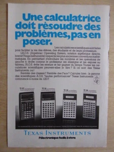 9/1980 PUB TEXAS INSTRUMENTS TI 57 TI 30 CALCULATOR CALCULATRICE FRENCH AD - Photo 1/1
