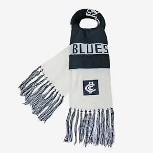 65224 CARLTON BLUES AFL TEAM LOGO FOOTBALL CLOTH PATCH BAR SCARF - Picture 1 of 1
