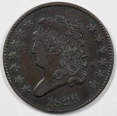1826 1/2c C-2 Classic Head Half Cent Cover