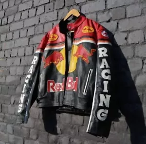 Red Bull F-1 Racing Leather Jacket Formula One Car - Picture 1 of 5