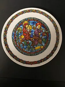 Vintage D'Arceau Limoges Noel Vitrail 1975 Plate Flight Into Egypt CR322 1 ene - Picture 1 of 2