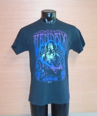 Jimi Hendrix Winterland 1968 Hard Rock Black Zion T-Shirt Adult Size Medium - Image 1 of 4
