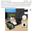 Aresh 3in1 wireless charging station copatible with apple iphone Open B But New