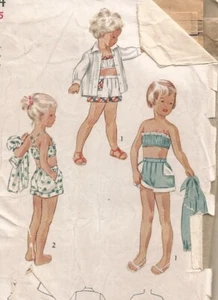 3274 Simplicity Sewing Pattern Top Shorts Child Playsuit Jacket Shorts Sz 5 Vtg - Picture 1 of 4