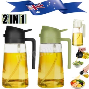 2 in1 Olive Oil Sprayer Dispenser Baking Cooking BBQ Spray Bottle Kitchen Tool - Picture 1 of 12