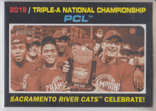 2020 Topps Heritage Minor League #197: Sacramento River Cats Celebrate!