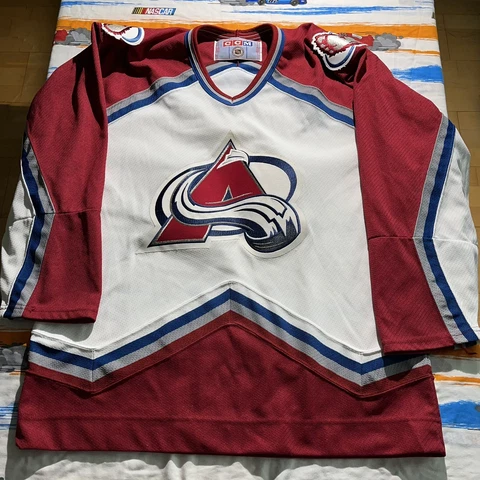 Vintage CCM Colorado Avalanche Jersey White Bigfoot / Size Mens Large Cover