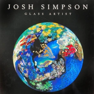 Josh Simpson Signed "Megaplanet"4.7" Diameter Art Glass Paperweight - Picture 1 of 9