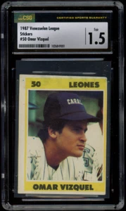 Omar Vizquel 1987 RC Venezuela Sticker #50 Venezuelan CSG 1.5 - Picture 1 of 2