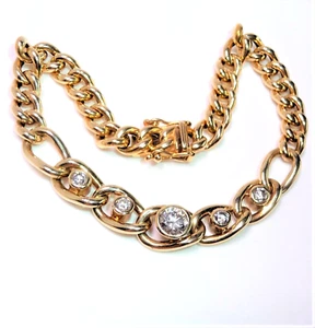 Armband 585 Gold 0.95 ct Brillanten 19.8 cm lang, 16,4 g 0.55ct Mittelstein - Picture 1 of 20