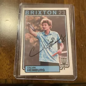 Calvin Heimburg Signed Brixton 23 Discard Autographed Trading Card Disc Golf - Picture 1 of 3