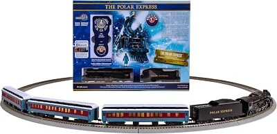 Festive Polar Express 2-8-4 Train Set - LED Lighting and Remote Control Included - Image 1 of 4