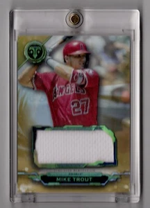 MIKE TROUT - ANGELS - TOPPS TRIPLE THREADS GOLD - JERSEY PATCH #'d 3/9  SICK SP! - Picture 1 of 2