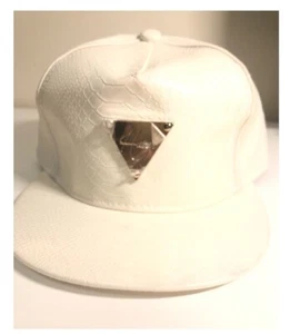 6 Panel Snapback Rapper Cap-New WOT-White- Adjustable- Universal size - Picture 1 of 9