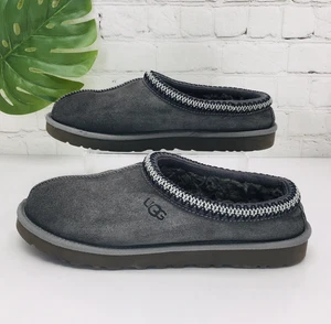 Ugg Australia Men's US 10Tasman Mule Slippers Shoes Gray Suede Fur Lined 5950 - Picture 1 of 13