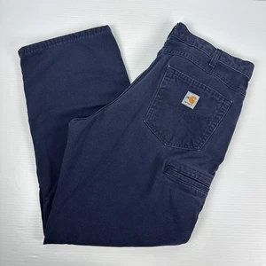 Carhartt FR Herren Blau Hose Flame Resistant Canvas FRB159 DNY Workwear Gr. 36x30 - Bild 1 von 19
