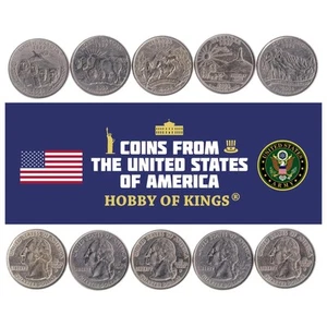 5 Coins from United States | American Coin Set Collection 1/4 Quarter Dollar ... - Picture 1 of 1