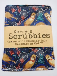 Kerry's Scrubbies: Compostable sponge/cleaning pads - Otter Design - Picture 1 of 4
