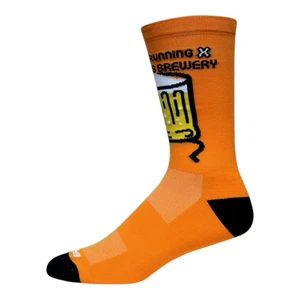 Brooks x Deschutes Brewing Fun Seriously Tempo Crew Running Socks - Picture 1 of 5