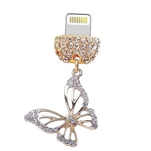 ELISE & FONDA CP625 USB Charging Port Crystal Anti Dust Plug Little Butterfly - Photo 1 sur 6