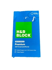 H&R Block Tax Software Premium 2024 PC/Mac [Boxed Key Card ) Fast Shipping - Afbeelding 1 van 8