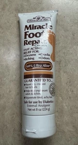 Miracle Foot Repair Cream 8 oz For Dry Cracked Heels and Feet Diabetic aloe NEW - Picture 1 of 2
