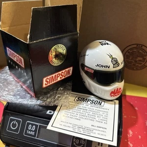 JOHN FORCE 1/4 SCALE MINI SIMPSON REPLICA NHRA DRAG RACING HELMET - Picture 1 of 3
