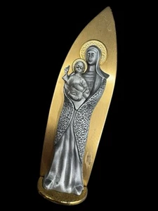 Unsere Liebe Frau vom Schnee Gold Metall Zinn Figur Statue Missionsverein - Bild 1 von 9