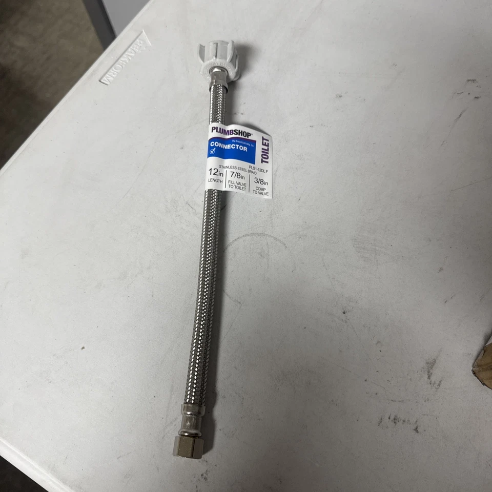 (КОРОБКА ИЗ 25) Plumb Shop PLS1-12DLF туалетный разъем 12 дюймов - 3/8 дюйма комп. to Valve - Изображение 1 из 4