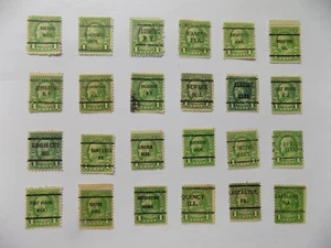 U S Coll'n of (24) used Diffn't cities PRECAN. DEFIN-9-19-B*-1 C FRANKLIN- - Picture 1 of 2