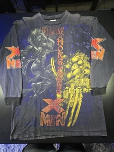 Vintage 90s X-Men Peyote Resurrección Marvel Longsleeve, Rare, Black, 22.5x31.5" - Picture 1 of 18