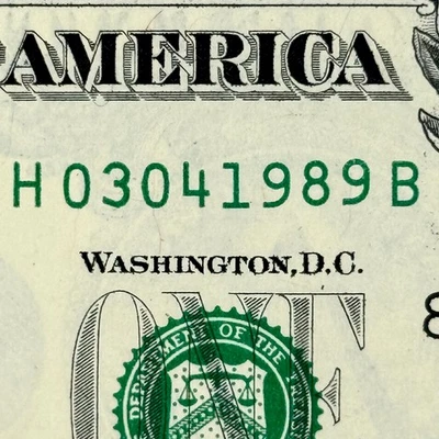 Billete de dólar del 4 de marzo de 1989 del 3 de abril sin circular billete de cumpleaños de $1 serie elegante Foto 1 de 4