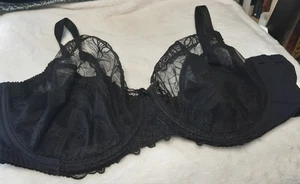 Black Lacy Underwired Bra size 40DD - Picture 1 of 1