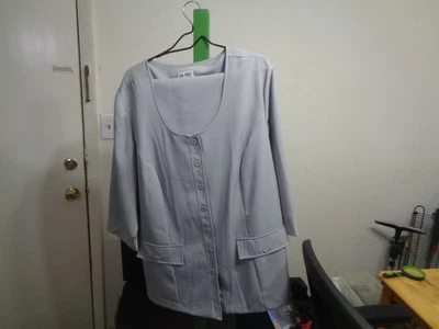 Blazer Chaqueta y Falda Traje Gris Lane Bryant 2 Piezas Talla 24W Foto 1 de 4
