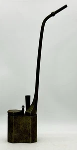 Antique Chinese Water Pipe Engraved with Calligraphy - Signed Under Lid - Read - Picture 1 of 15