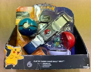 Tomy Pokemon Clip N Carry Poke Ball & Adjustable Belt with Squirtle Figure - Picture 1 of 4