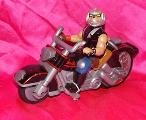 🌈 1993 Biker Mice From Mars Throttle Action Figure & Blazin Cycle Motorcycle - Picture 1 of 2
