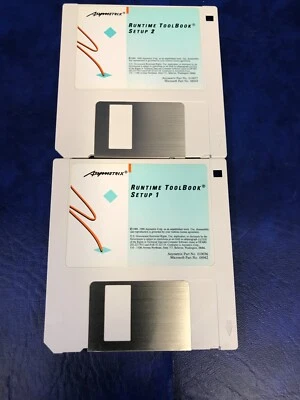 1990 Vintage Software Runtime Tool Book by Asymetrix on Two 3.5 Discs - Image 1 of 2