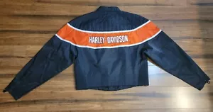 Harley Davidson Racing Womens Motorcycle Jacket Full Zip Embroidered Logo Small - Picture 1 of 11