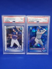 Pete Crow-Armstrong 2 PSA 9 Card Lot 1st Bowman Chrome & Sapphire
