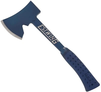 Estwing E6-25A 15" Camper's Axe w/Tent Stake Puller, Solid Steel, Nylon Sheath - Image 1 of 4