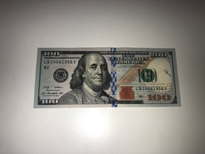 USA FEDERAL RESERVE 100$ DOLLAR Birthday  BANKNOTE  14/06/1956 Serial LB14061956