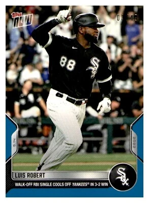 2022 Topps Now Blue Parallel #180 Luis Robert White Sox 3/49 - Image 1 of 2