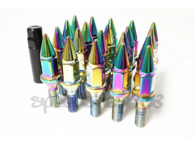 Z RACING Spike Lug Bolts Neo Chrome 88mm 12X1.5mm For BMW Z3 Z4 Z8 Cone Seat Foto 1 de 3