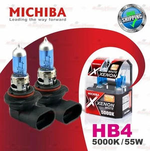 2x HB4 12V 9006 5000K WHITE MICHIBA Headlight Bulbs for FRONT FOG Lamps 55W P22d - Picture 1 of 10
