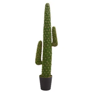Green Cactus Plant 54" X 10" M Size Artificial Tree Desktop Type Decorative Cute - Picture 1 of 1