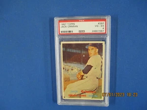 1957 Topps Baseball # 297 Jack Crimian PSA 4 en muy buen estado-excelente - Imagen 1 de 2