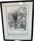 DON DAVEY Signed "French Quarter Nights New Orleans" 1987 Matted Print